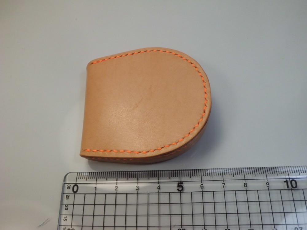牛革・馬蹄型・小型・小銭入れ（ヌメ革）