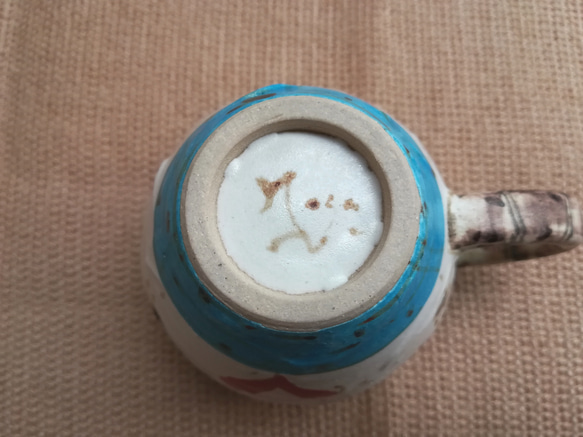 ハート柄マグカップ（タマゴ型２） 4枚目の画像