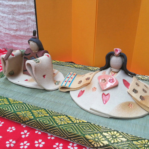 雛人形（A） 陶器　ひな祭り　節句　女雛　男雛　陶雛 6枚目の画像