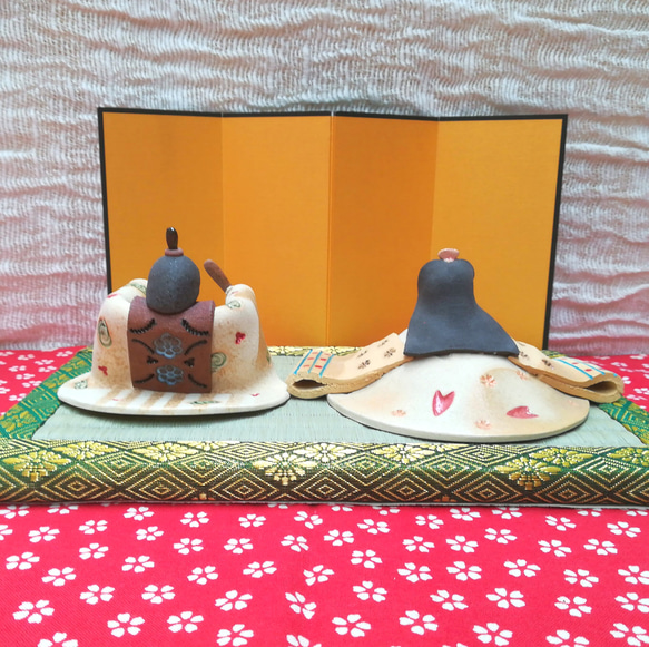 雛人形（A） 陶器　ひな祭り　節句　女雛　男雛　陶雛 2枚目の画像