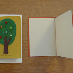 パッチワークグリーティングカード  Tree  2 3枚目の画像