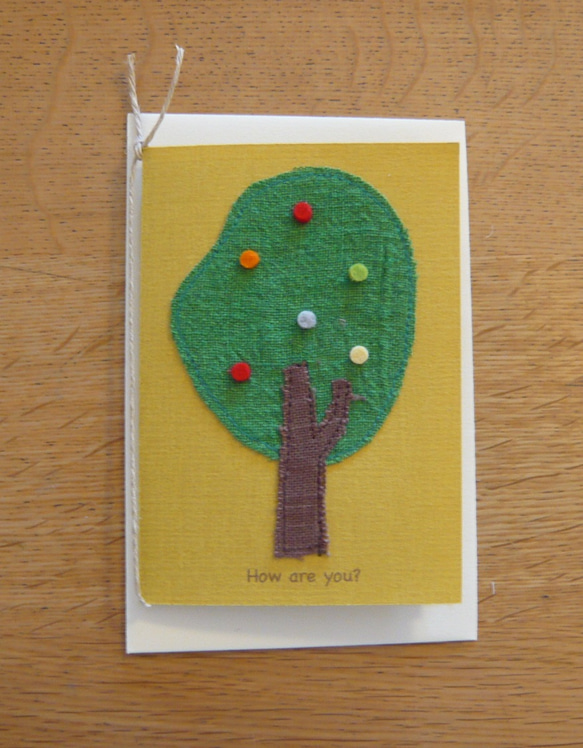 パッチワークグリーティングカード  Tree  6 1枚目の画像