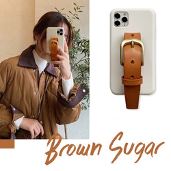 本革ベルト iPhoneケース【送料無料】* BROWN SUGAR 1枚目の画像