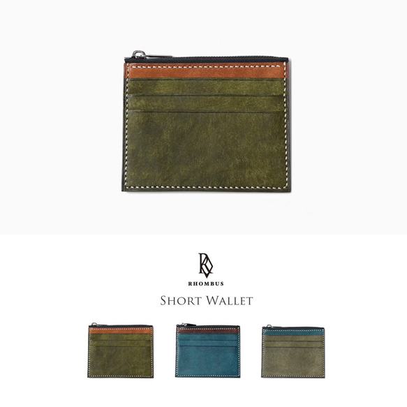 【刻印無料】イタリア産本革薄型コンパクト財布 - Saxe Blue - 7枚目の画像