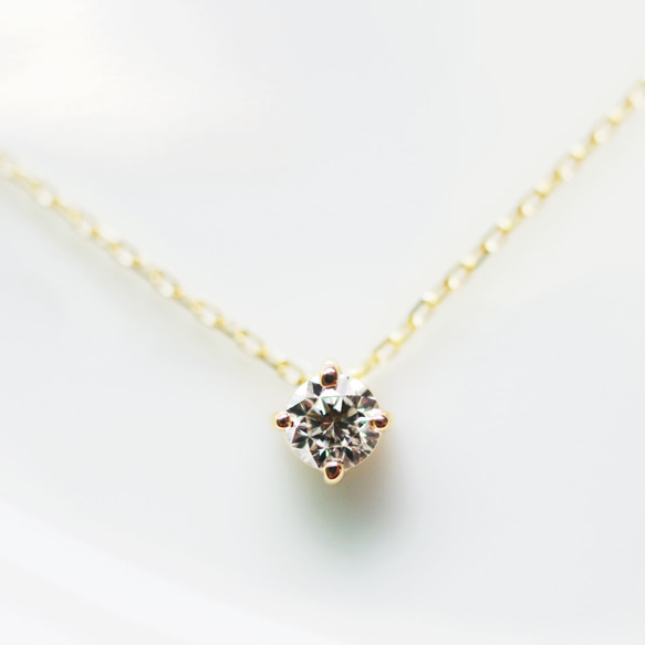K18 さらっと気負わない ダイヤモンド 0.1ct ネックレス K18 さらっと気負わない ダイヤモンド 0.1ct ネックレス