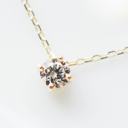 K18 さらっと気負わない ダイヤモンド 0.1ct ネックレス