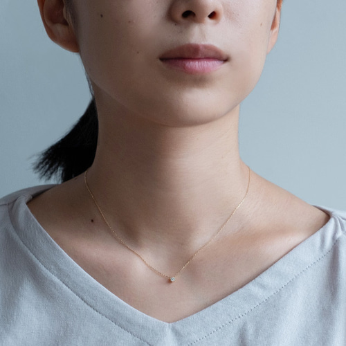 K18 さらっと気負わない ダイヤモンド 0.1ct ネックレス K18 さらっと気負わない ダイヤモンド 0.1ct ネックレス