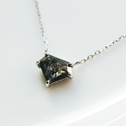 Pt900/850 ナチュラルブラックダイヤモンド 0.70ct ネックレス【1点物】 2枚目の画像