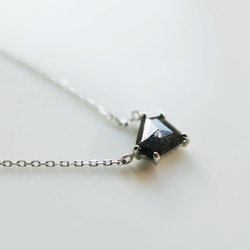 Pt900/850 ナチュラルブラックダイヤモンド 0.70ct ネックレス【1点物】 3枚目の画像