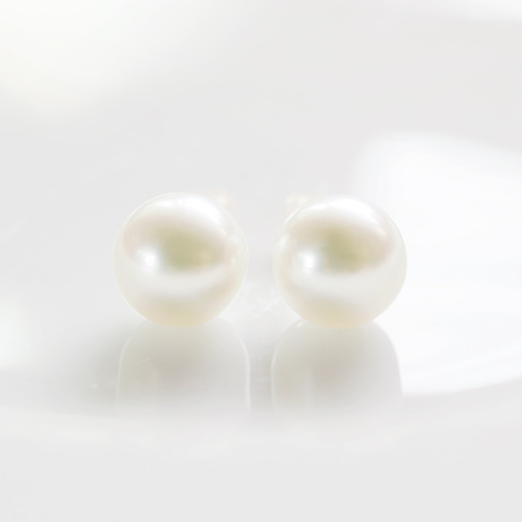 K18 白蝶パール 大きめ11mm スタッド ピアス(イヤリング可能 K18 白蝶パール 大きめ11mm スタッド ピアス(イヤリング可能