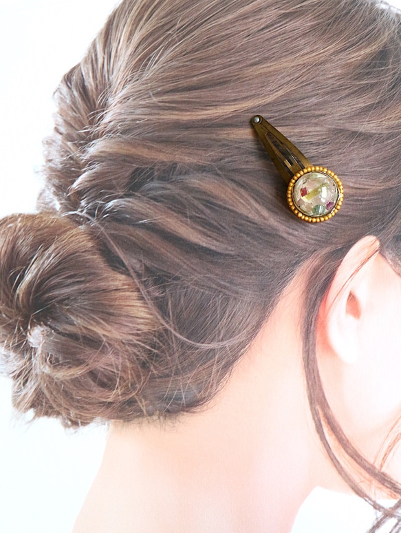 [石頭的感覺]電氣石和金珠的珠寶hair天然石頭 第2張的照片
