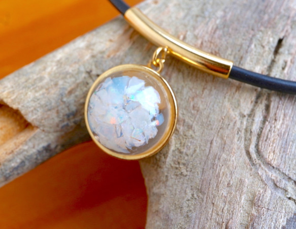 オーストラリアオパールチョーカーネックレス美品！