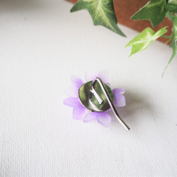 繡球小馬鉤（紫色，施華洛世奇珍珠） 第3張的照片