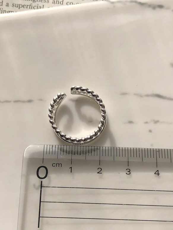 (1-46) -design ring-   1個 シルバーカラー　 4枚目の画像