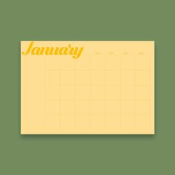 iPad/タブレット用　カレンダー　日付なし 2枚目の画像