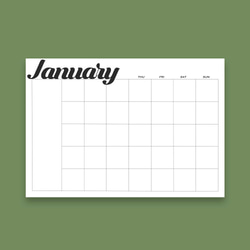 iPad/タブレット用　カレンダー　日付なし 3枚目の画像