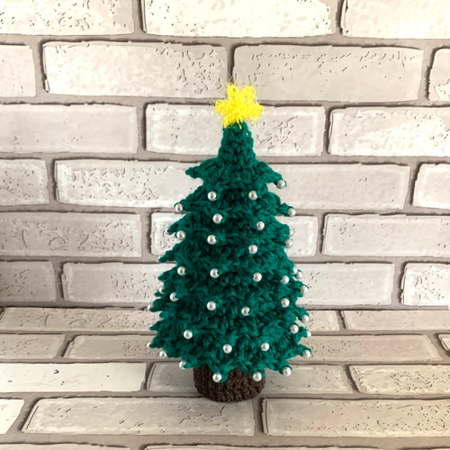 クリスマスツリー・サンタクロース☆編みぐるみ2点セット緑 クリスマスツリー・サンタクロース☆編みぐるみ2点セット緑