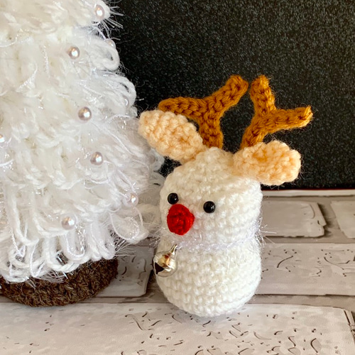 ☆送料無料ホワイトクリスマス編みぐるみ3点セット☆ホワイトツリー
