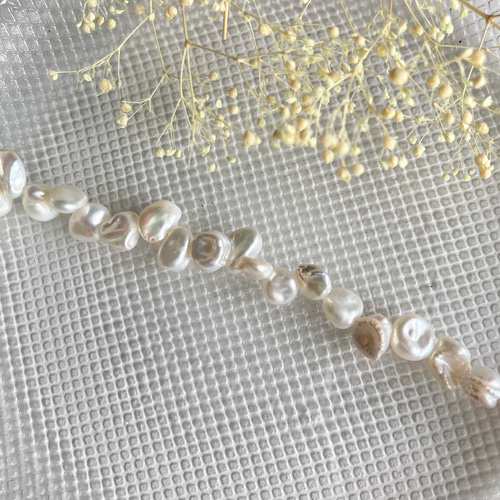 3点以上送料無料：天然バロックパール：淡水養殖パール：真珠：横穴