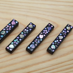 螺鈿装飾・紫檀ペンダントトップ「桜吹雪」 1枚目の画像