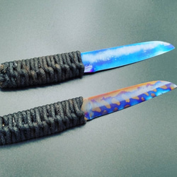 チタン合金製　薄刃ペティナイフ 2枚目の画像
