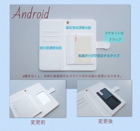［手帳型］りんご  iphone /Androidケース 4枚目の画像