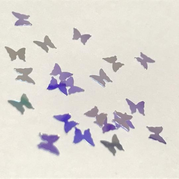 蝶のホログラム（クリアオーロラ） 4枚目の画像