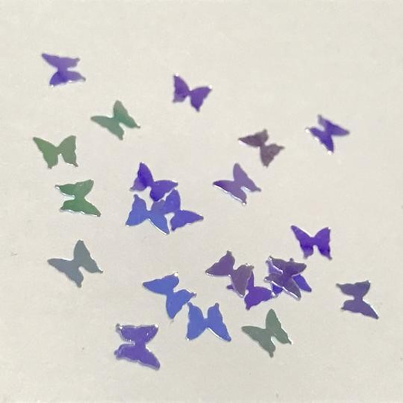蝶のホログラム（クリアオーロラ） 5枚目の画像