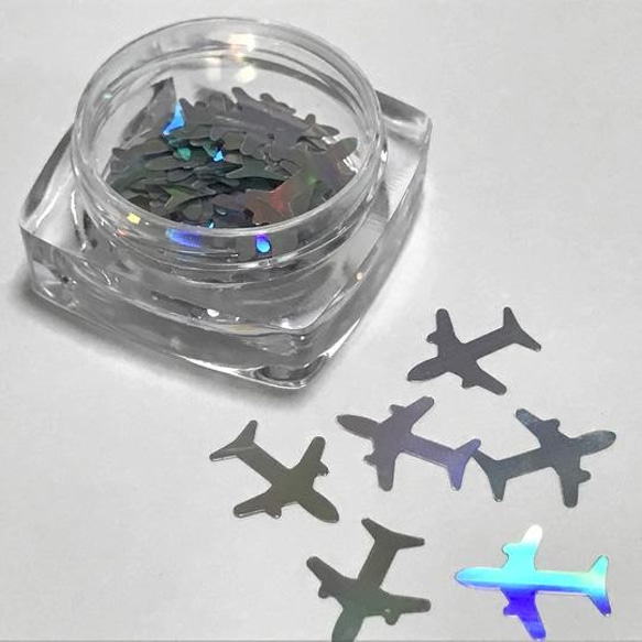 飛行機のホログラム2個セット 1枚目の画像
