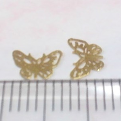 蝶のメタルパーツ3種30枚セットA 4枚目の画像