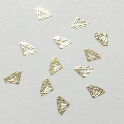 リングとハイヒールとダイヤモンドとメガネのメタルパーツ4種40枚セット 3枚目の画像