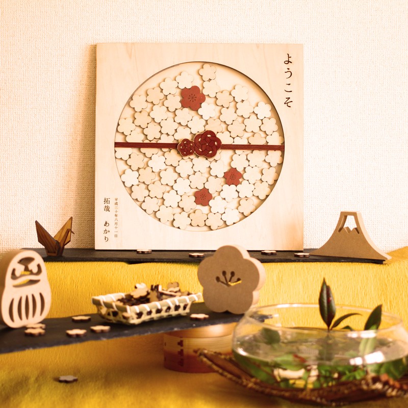 ウェディングドロップス♡和装婚に　Mサイズ　ウェルカムボード　メッセージボード 受注製作　送料無料【W】 14,350円