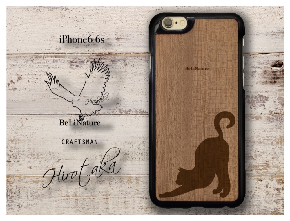 iPhone6 6s ネコが大好きな方々とっての最高のケース ブラック（子猫）