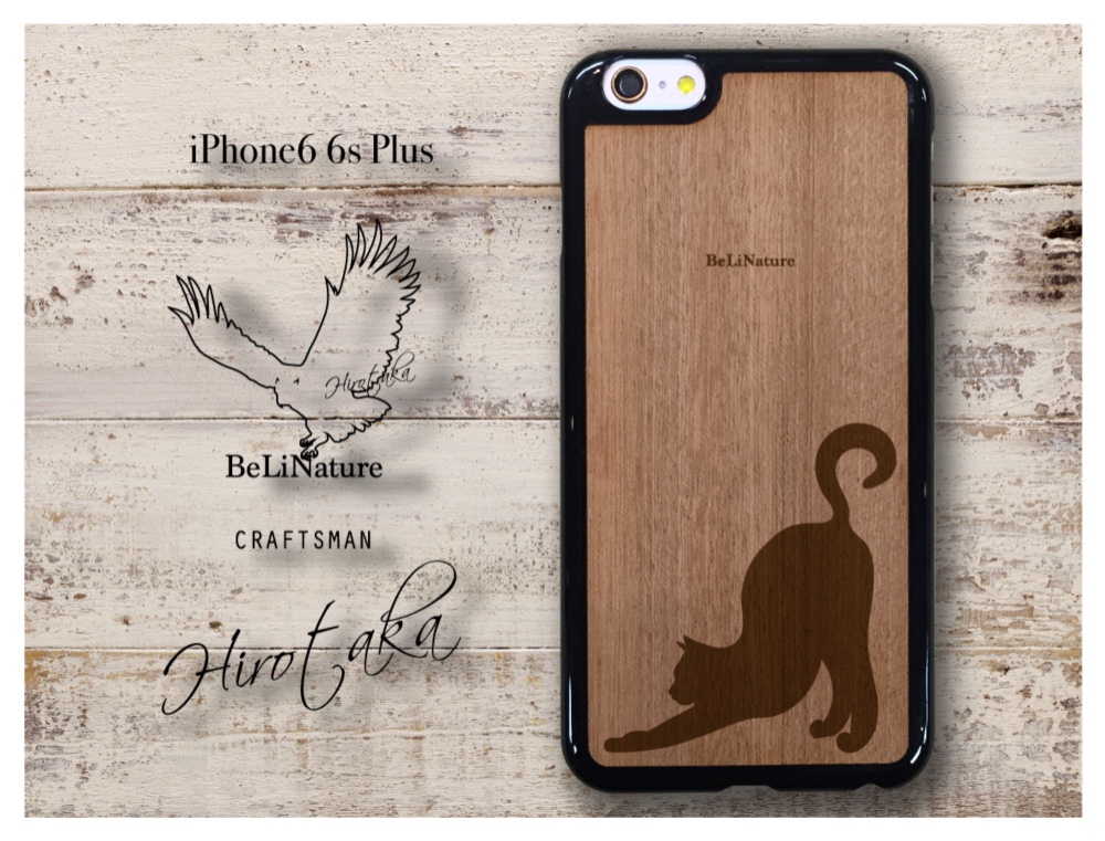 iPhone6 6sPlus ネコが大好きな方々とっての最高のケース ブラック（子猫）