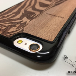 iPhone6 6sPlus ヒョウが大好きな方々とっての最高のケース ブラック 3枚目の画像