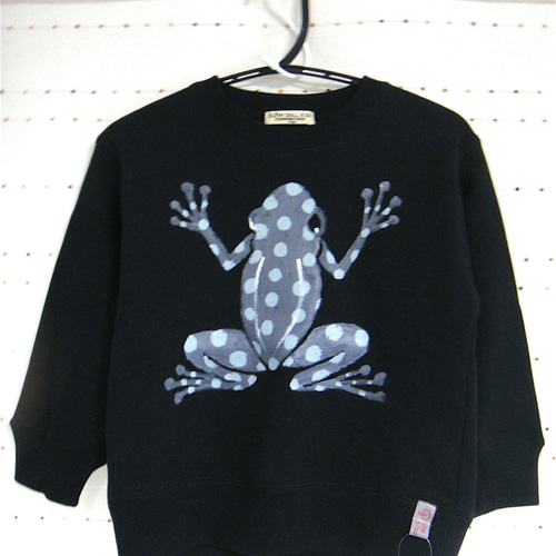 キッズ100cmトレーナー・ミステリオサスヤドクガエル（毒蛙）水玉模様