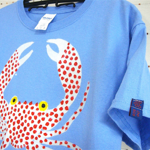 オオアカホシサンゴ蟹・赤い水玉模様・女子M〜Lサイズ（メンズS対応