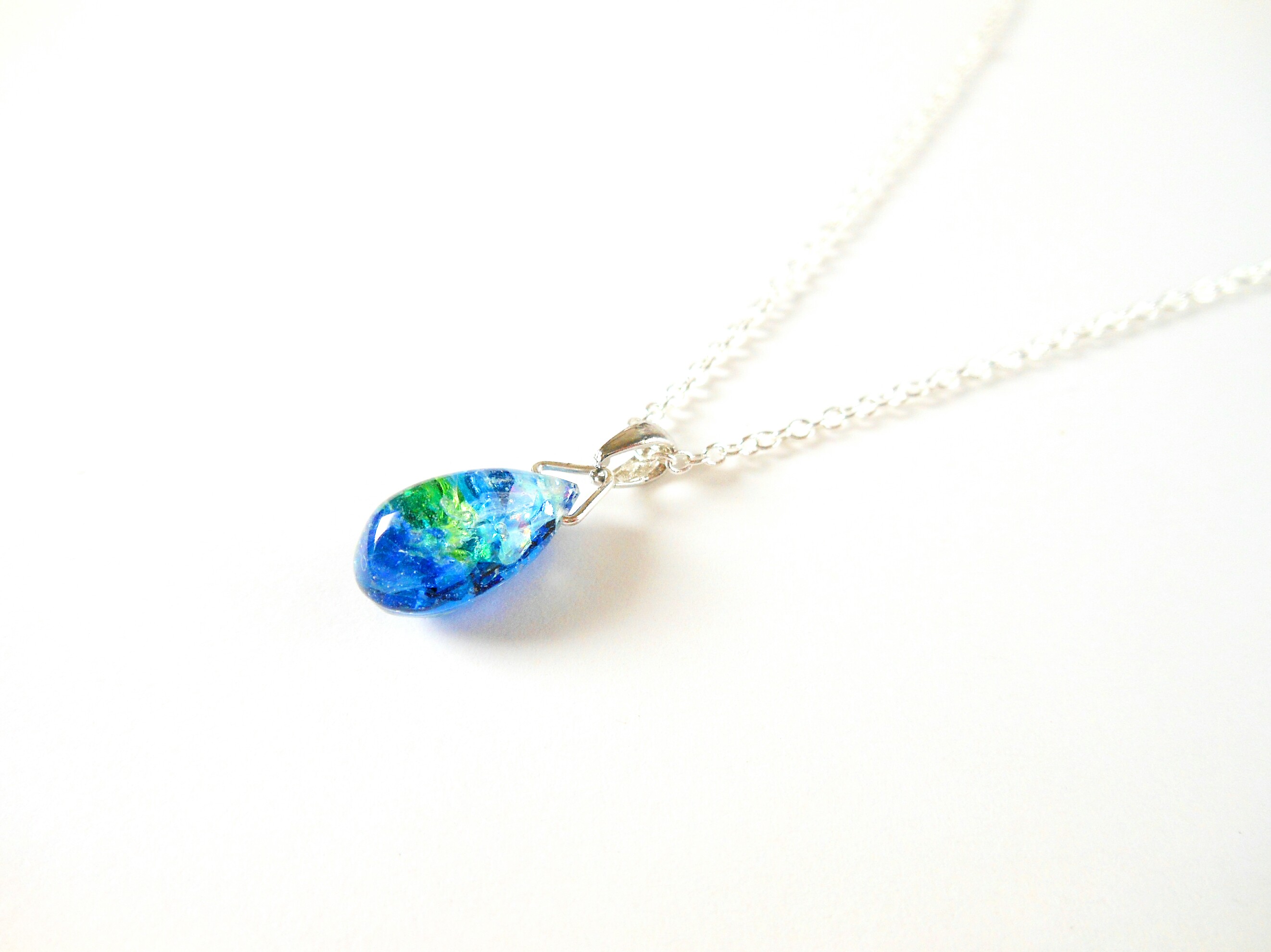 Tinker bell❣️ トルマリンネックレス グリーン 黄茶 ブルー 青 WEB限定】BLOOMING BUD K10 NECKLACE K10 天然石カボション