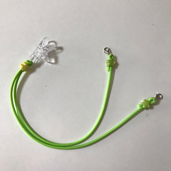 補聴器ストラップ(黄緑) 1枚目の画像