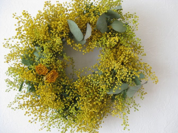happy mimosa wreath 1枚目の画像