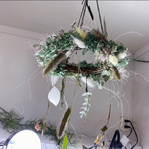 アイスグリーンの爽やかな紫陽花フライングリース アイスグリーンの爽やかな紫陽花フライングリース