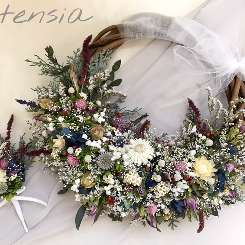 リースブーケ(グリーン×ホワイト) ブーケ ortensia(オルテンシア) 通販 