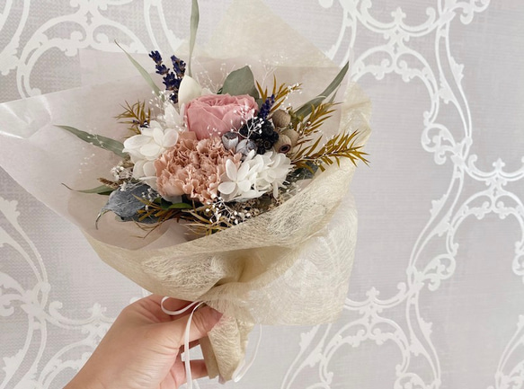 ♡ミニ花束　オーダーページ♡ カラーを選べる》 おまかせミニブーケ Mサイズ アーティ