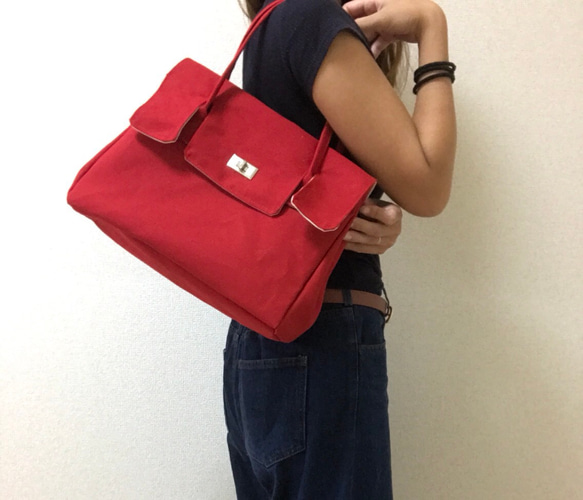 flap bag (red) 1枚目の画像