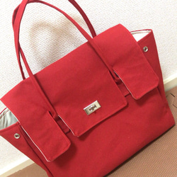 flap bag (red) 2枚目の画像