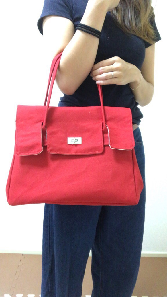 flap bag (red) 4枚目の画像