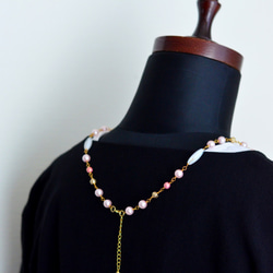 【受注生産】真珠のナプキンクリップ・珊瑚色 6枚目の画像