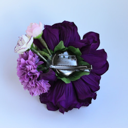 【再販】紫ダリアのコサージュ 5枚目の画像