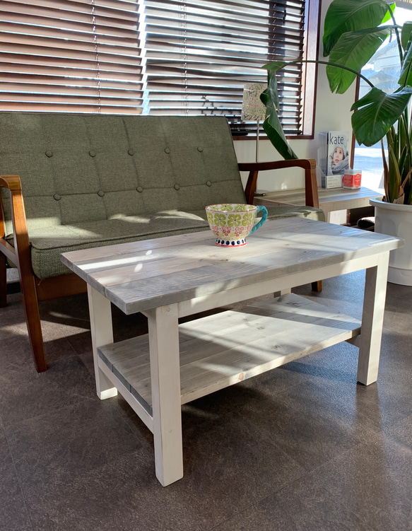 California style Cafe table カフェローテーブル California style Cafe table カフェテーブル 古材風グレー