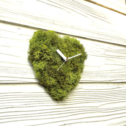 lceland moss heart wall clock 2枚目の画像